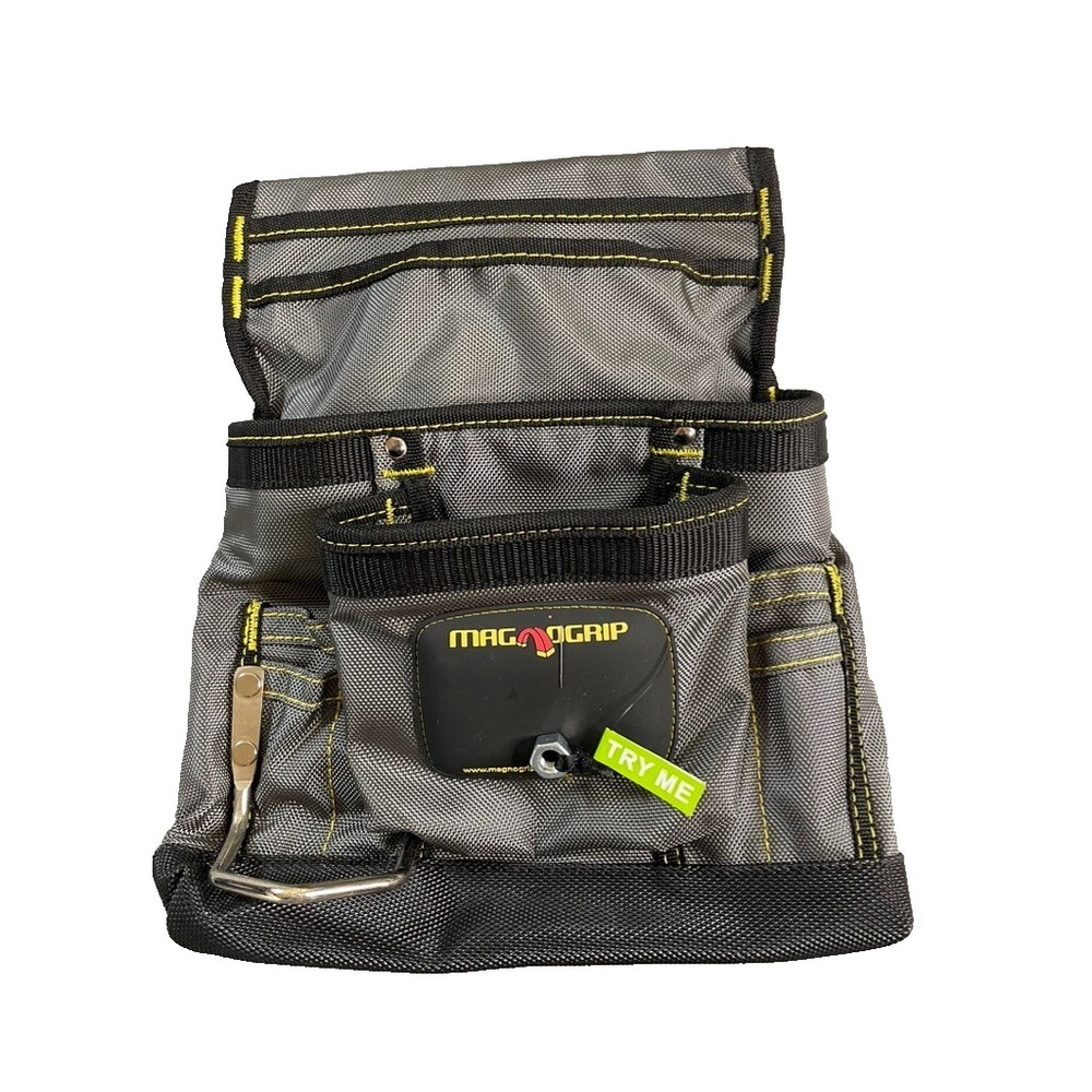 Magno Grip Tool Storage 12 in. 10-Pocket Magnetic Tool‎ Pouch No Belt